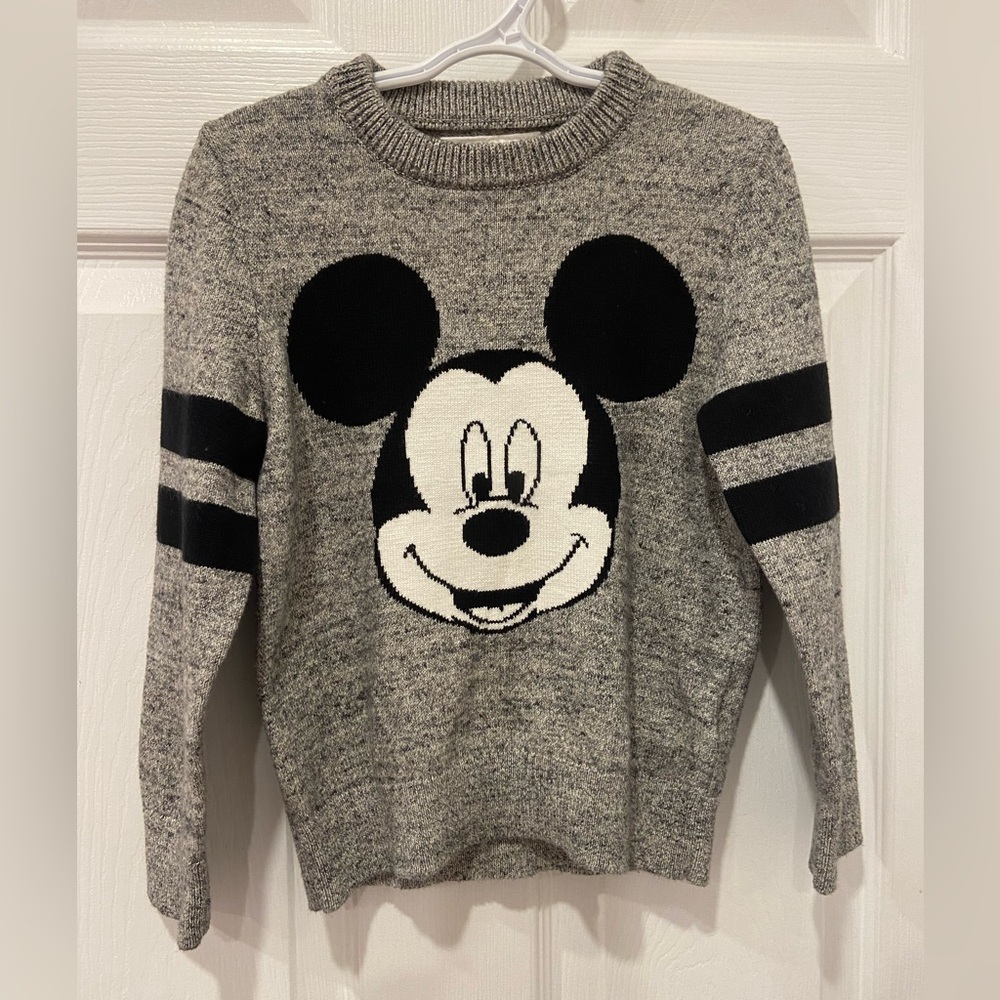 Baby Gap Disney Gap Kids Mickey Size 5T Toddler Knit Sweater Grey and Black
